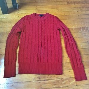 Gap Small red cable knit crew neck
